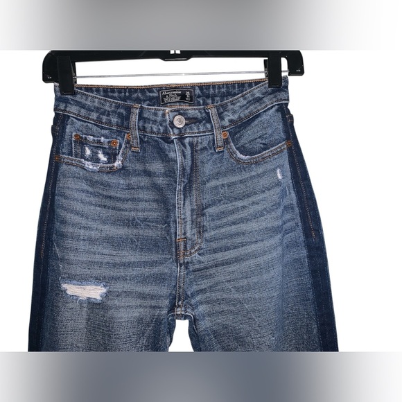 Abercrombie & Fitch Simone High Rise Ankle Straight Jeans Size 0R - Picture 2 of 7